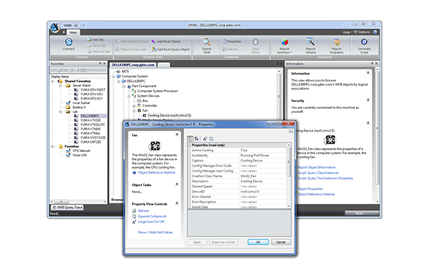 Easy access of WMI technology for remote monitoring and management of information and settings